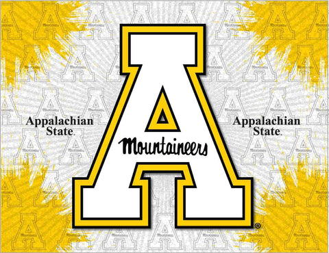Appalachian State Mountaineers HBS Graugold Wand-Leinwand-Kunstdruck – sportlich