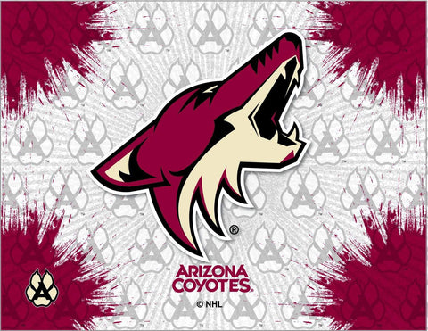 Arizona Coyotes HBS grau-roter Hockey-Wand-Leinwand-Kunstdruck – sportlich