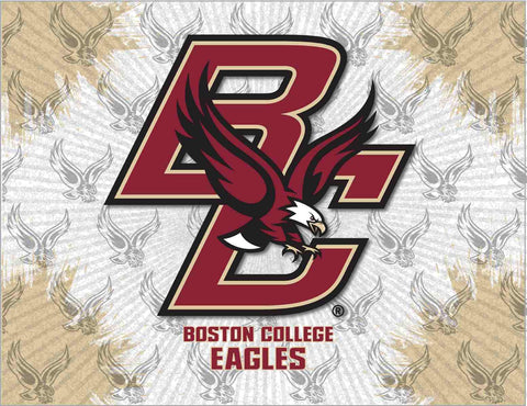 Boston College Eagles HBS graugoldener Wand-Kunstdruck auf Leinwand – sportlich
