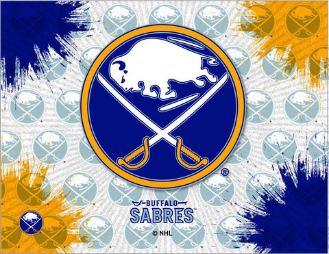 Kaufen Sie den Wand-Kunstdruck „Buffalo Sabres HBS Grey Navy Hockey“ auf Leinwand – sportlich auf Vordermann