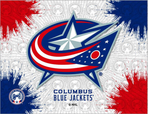 Columbus Blue Jackets HBS Grey Navy Hockey Wand-Kunstdruck auf Leinwand – sportlich