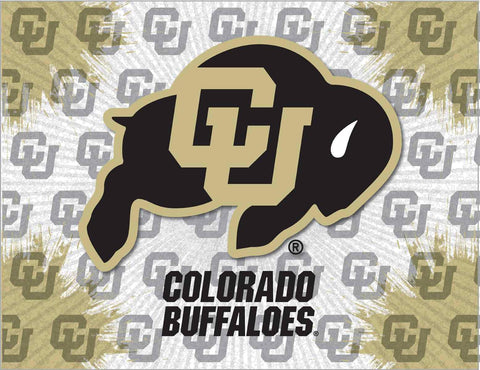 Colorado Buffaloes HBS Gray Gold Wall Canvas Art Picture Print - Sporting Up