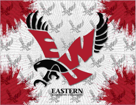 Wand-Kunstdruck auf Leinwand, Eastern Washington Eagles HBS, grau-rot – sportlich