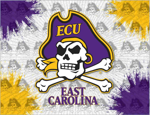 East Carolina Pirates HBS Gray Purple Wall Canvas Art Picture Print - Sporting Up