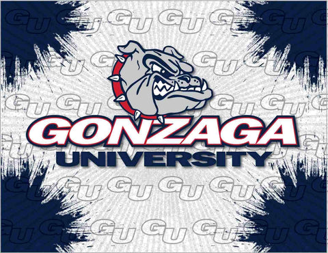 Gonzaga bulldogs hbs grå marinblå vägg canvas bildtryck - sporting up