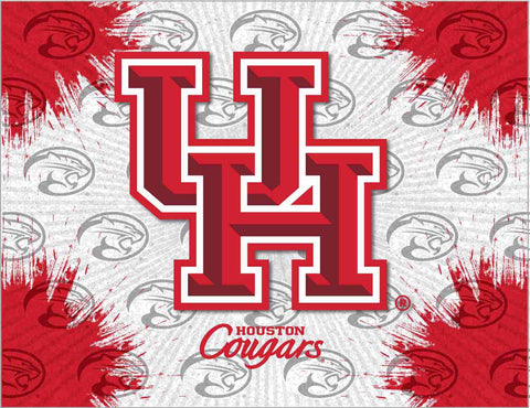 Houston cougars hbs grå röd vägg canvas bildtryck - sporting up