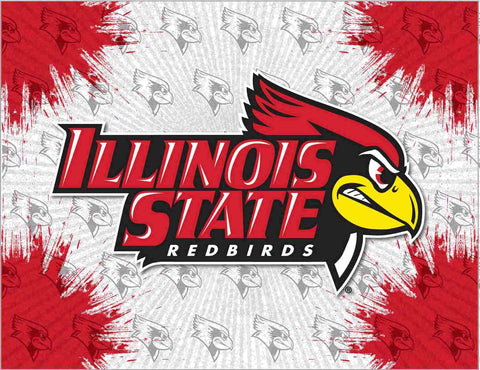 Kaufen Sie den Wand-Kunstdruck „Illinois State Redbirds HBS“ in Grau und Rot – „Sporting Up“.
