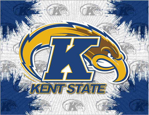Kent state golden flashes hbs gris azul pared lienzo arte impresión - sporting up