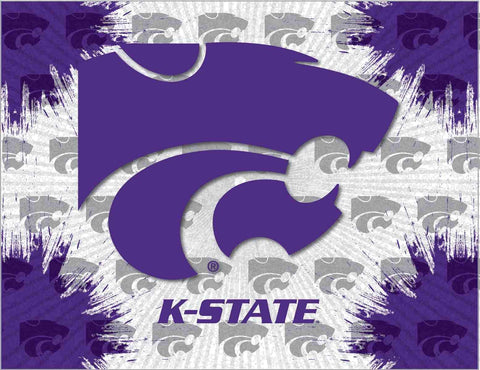 Kansas state wildcats hbs grå lila vägg canvas konst bildtryck - sporting up