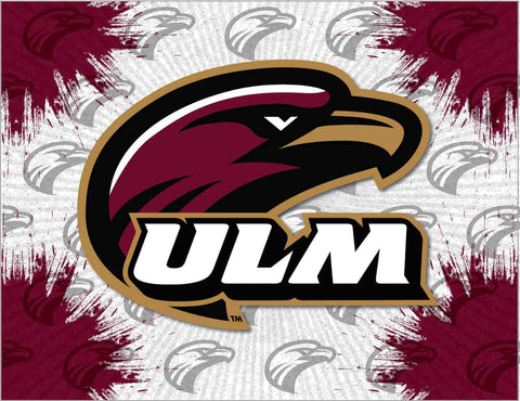 ULM Warhawks HBS Gray Maroon Wall Canvas Art Picture Print - Sporting Up