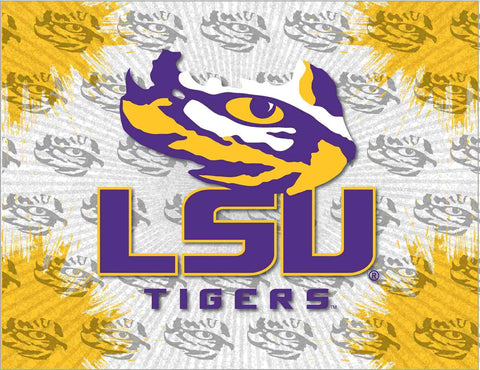 Shop LSU Tigers HBS Gray Yellow Wall Canvas Art Picture Print - Sporting Up