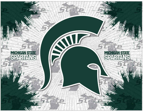 Compre impresión de imagen artística en lienzo de pared verde gris hbs de Michigan State Spartans - Sporting Up