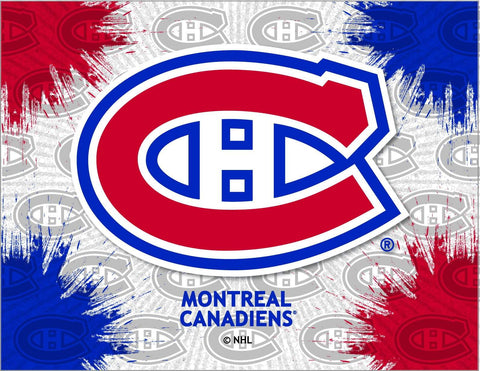 Kaufen Sie den Wand-Kunstdruck „Montreal Canadiens HBS“ in grau-rotem Eishockey-Stil auf Leinwand – „Sporting Up“.