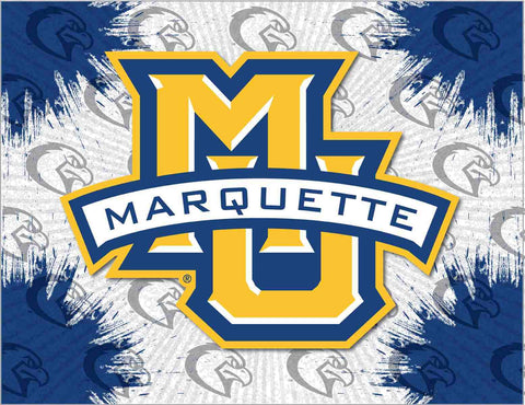 Marquette Golden Eagles HBS Gray Blue Wall Canvas Art Picture Print - Sporting Up
