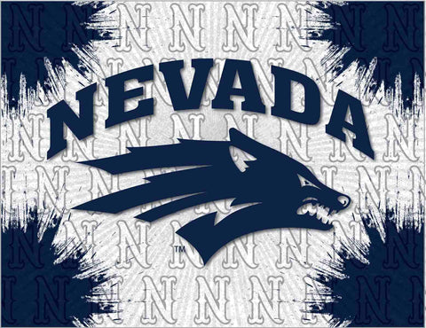 Nevada Wolfpack HBS Gray Navy Wall Canvas Art Picture Print - Sporting Up
