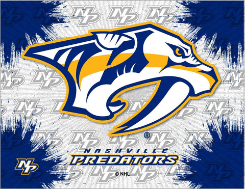 Nashville predators hbs grå marinblå hockey vägg canvas bildtryck - sporting up