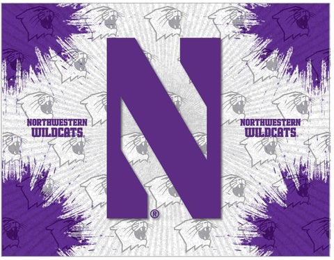Northwestern Wildcats HBS Grau-Lila Wand-Kunstdruck auf Leinwand – sportlich