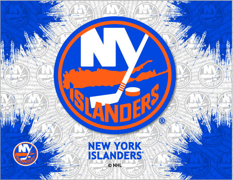 New York Islanders HBS Grau-Blau-Hockey-Wand-Leinwand-Kunstdruck – Sporting Up