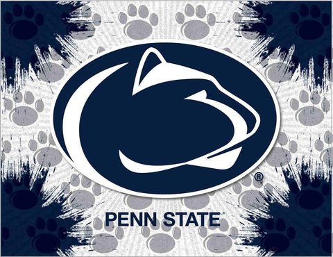 Penn State Nittany Lions HBs grau marineblauer Wand-Kunstdruck auf Leinwand – sportlich