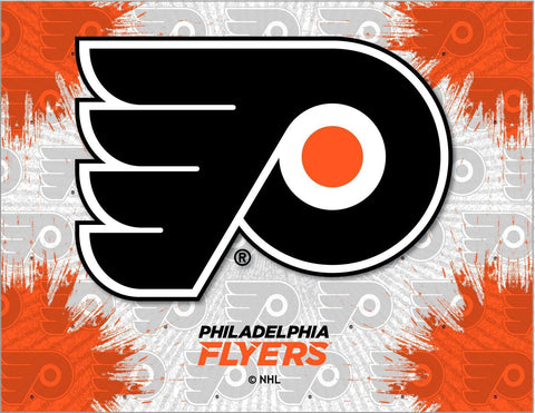 Kunstdruck auf Leinwand, Philadelphia Flyers HBS, Grau-Orange, Eishockey-Wandbild – sportlich