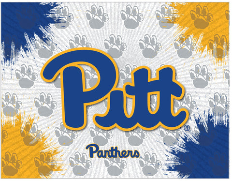 Pittsburgh Panthers Hbs Grau-Gold-Wand-Leinwand-Kunstdruck – sportlich