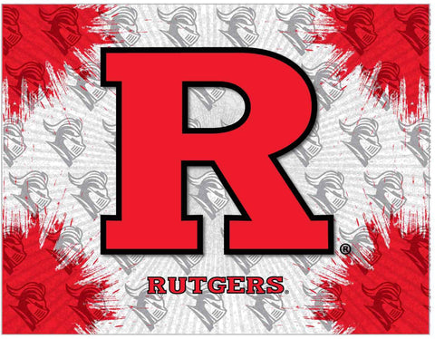 Rutgers Scarlet Knights HBS grau-roter Wand-Kunstdruck auf Leinwand – sportlich