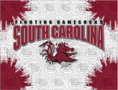 Shop South Carolina Gamecocks HBS Gray Red Wall Canvas Art Picture Print - Sporting Up
