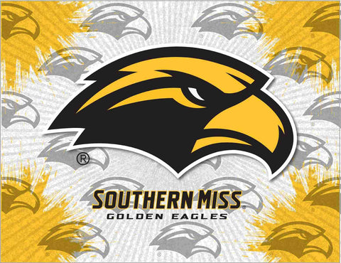 Southern Miss Golden Eagles HBS Gray Wall Canvas Art Picture Print - Sporting Up