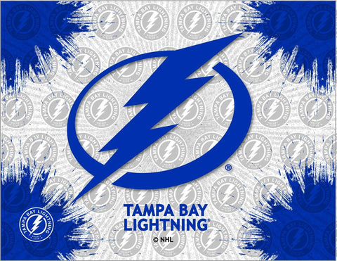 Shoppen Sie Tampa Bay Lightning HBS Grey Navy Hockey Wand-Kunstdruck auf Leinwand – sportlich up