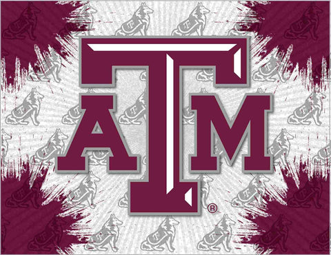 Texas A&M Aggies HBS Gray Maroon Wall Canvas Art Picture Print - Sporting Up