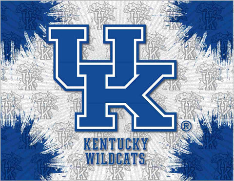 Kentucky wildcats hbs gråblått "uk" väggmåleri med canvas-konst - sportigt