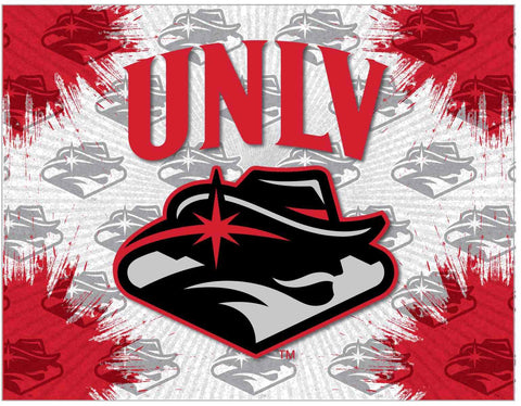 Shop UNLV Runnin' Rebels HBS Gray Red Wall Canvas Art Picture Print - Sporting Up