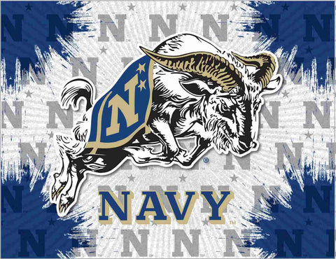 Shop Navy Midshipmen HBS Leaping Goat Wall Canvas Art Picture Print - Sporting Up