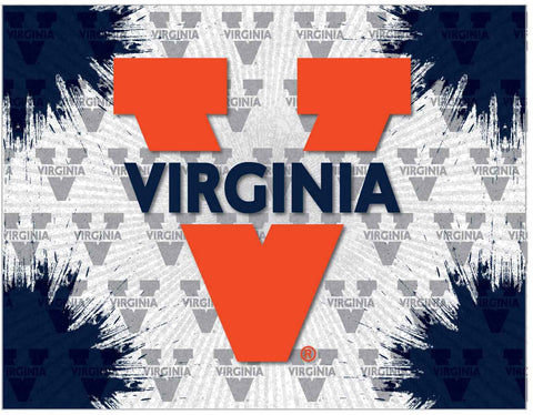 Virginia cavaliers hbs grå marinblå vägg canvas bildtryck - sporting up