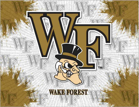 Shop Wake Forest Demon Deacons hbs gris or mur toile art impression - sporting up