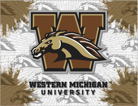 Western Michigan Broncos HBS Gray Wall Canvas Art Picture Print - Sporting Up