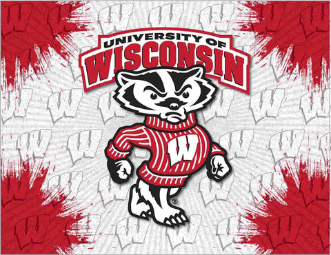 Wisconsin Badgers HBS Honey Badger Wand-Kunstdruck auf Leinwand – sportlich