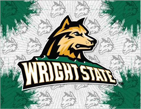 Shop Wright State Raiders HBS Gray Green Wall Canvas Art Picture Print - Sporting Up