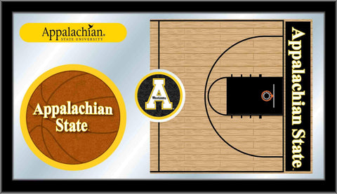 Shop Appalachian State Moutaineers HBS Basketball Framed Glass Wall Mirror (26"x15") - Sporting Up