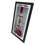 Miroir mural en verre à suspendre avec cadre de basket-ball HBS des Sun Devils de l'Arizona State (26 "x 15") - Sporting Up