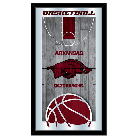 Shop Arkansas Razorbacks HBS Basketball Framed Hanging Glass Wall Mirror (26"x15") - Sporting Up