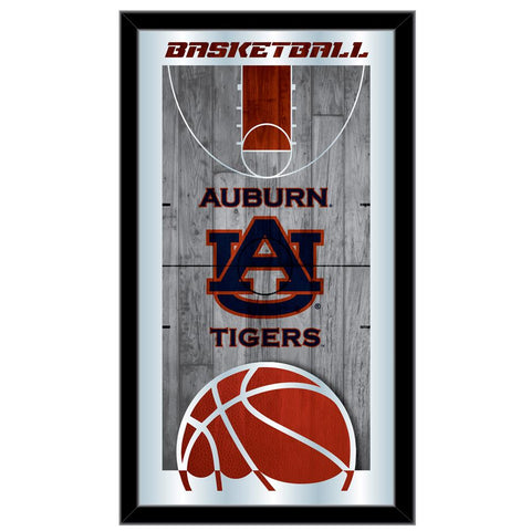 Auburn Tigers HBS Navy Basketball Inramad Hängande Glasväggspegel (26"x15") - Sporting Up