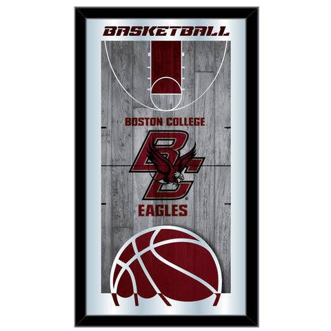 Shoppen Sie den Wandspiegel aus Glas zum Aufhängen mit Rahmen und Rahmen des Boston College Eagles HBS Basketball (66 x 38 cm) – Sporting Up