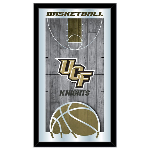 Shoppen Sie UCF Knights HBS Wandspiegel aus schwarzem Basketball-Rahmen zum Aufhängen aus Glas (66 x 38 cm) – Sporting Up