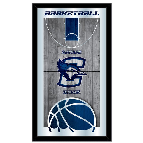 Creighton Bluejays HBS Basketball Framed Hanging Glass Wall Mirror (26"x15") - Sporting Up