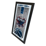 Miroir mural en verre suspendu avec cadre de basket-ball DePaul Blue Demons HBS (26"x15") - Sporting Up