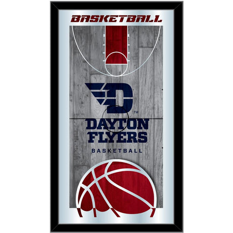 Dayton Flyers HBS Roter Basketball-Wandspiegel zum Aufhängen aus Glas (26 x 15 Zoll) – Sporting Up