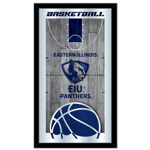 Eastern Illinois Panthers HBS Basketball Inramad Hang Glass Wall Mirror (26"x15") - Sporting Up