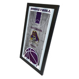 Espejo de pared de vidrio colgante con marco de baloncesto HBS de los Piratas de Carolina del Este (26 x 15 pulgadas) - Sporting Up