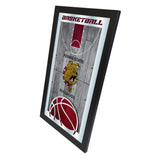 Miroir mural en verre suspendu avec cadre de basket-ball HBS des Bulldogs de Ferris State (26"x 15") - Sporting Up